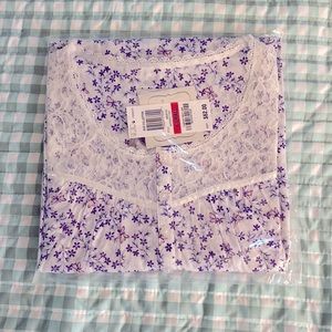 NWT CHARTE CLUB WOMEN SLEEVELESS LONG NIGHT GOWN IN BUTTERFLY VINE SZ XS